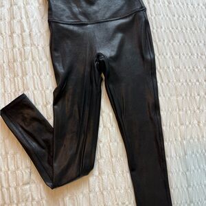 SPANX Shiny Black Leggings